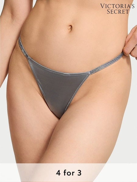 Victoria's Secret Asteroid Grey Scattered Shine Strap Knickers (H44007) | £20