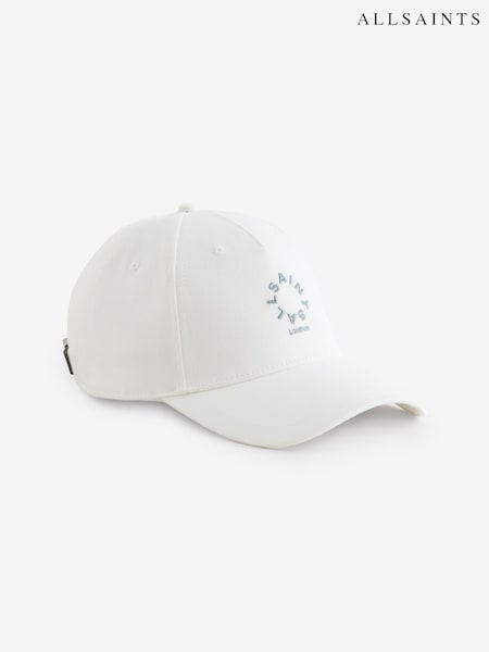 AllSaints White Mini Tierra 100% Cotton Baseball Cap (H44076) | £49