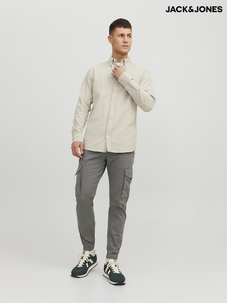 JACK & JONES Dark Grey Cargo Trouser (H44081) | £45