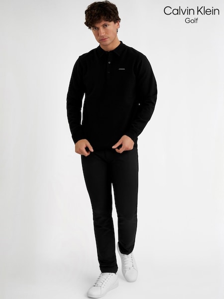 Calvin Klein Golf Stanton Black Polo Sweater (H44085) | £65