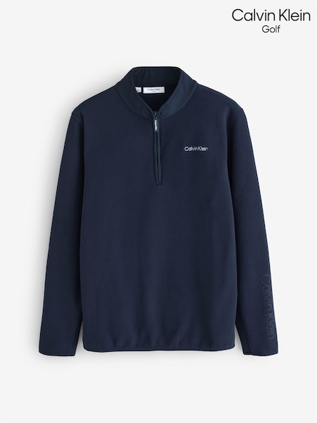 Calvin Klein Golf Blue Thompson Half Zip Fleece (H44106) | £0