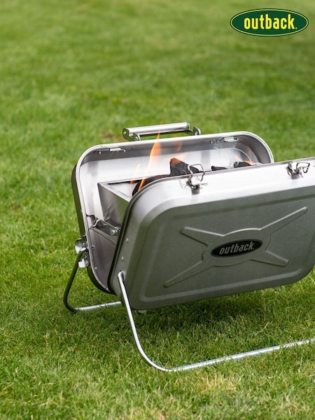 Outback Silver Portable Stainless Steel Charcoal BBQ (H44115) | £50