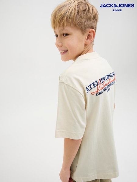 JACK & JONES Junior Short Sleeve Back Print 100% Cotton T-Shirt (H44165) | £15
