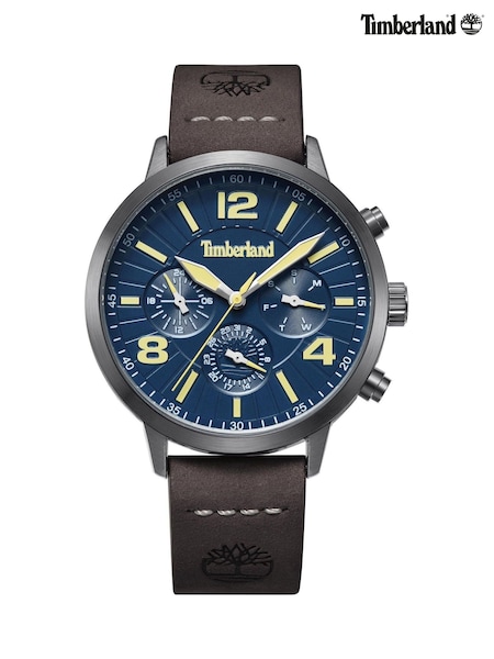 Timberland Louden Gun Mutli Dial Leather Strap 3ATM Brown Watch (H44264) | £110