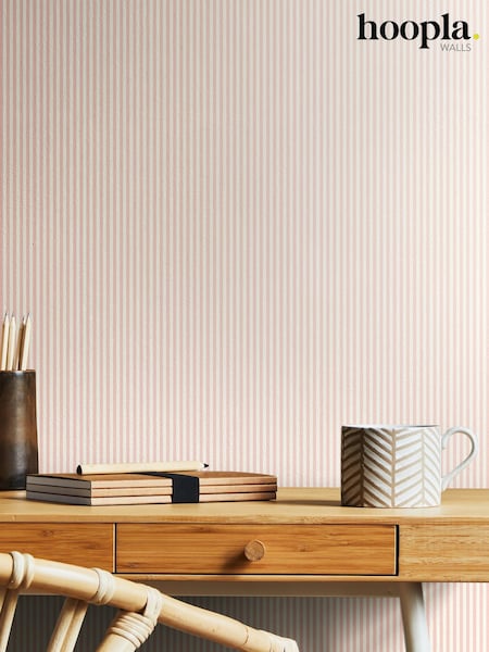 Hoopla Walls Rose Tiny Stripe 10M Wallpaper (H44435) | £35