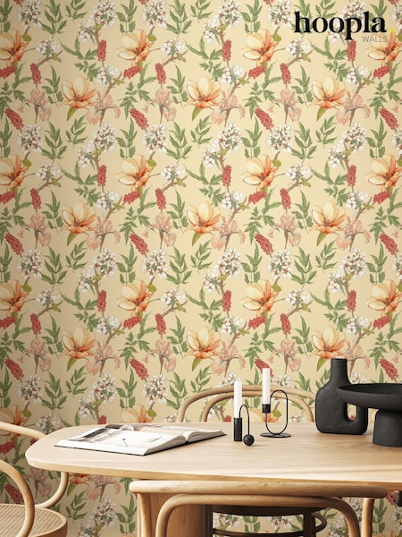 Hoopla Walls Amber Orchid Bloom 10M Wallpaper (H44437) | £45