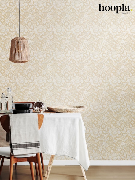 Hoopla Walls Linen Damask Trail 10M Wallpaper (H44443) | £35
