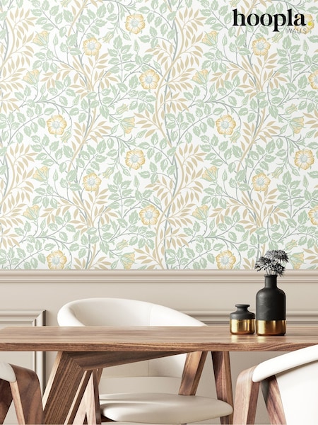 Hoopla Walls Soft Mint Rosehip Trial 10M Wallpaper (H44447) | £45