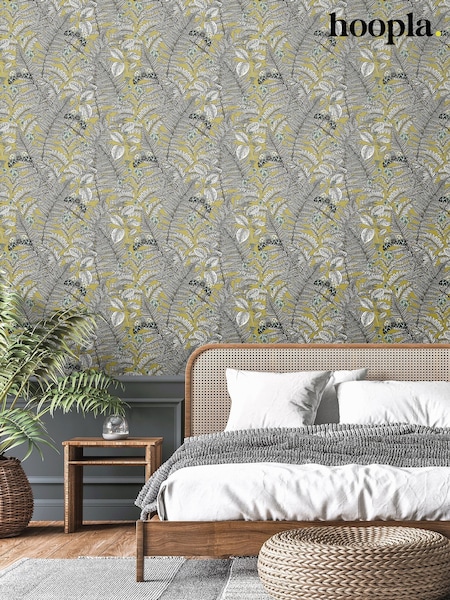 Hoopla Walls Olive Wild Ferns 10M Wallpaper (H44463) | £45
