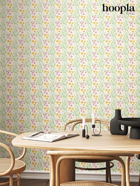 Hoopla Walls Spring Bloom Meadow Stripe 10M Wallpaper (H44468) | £40