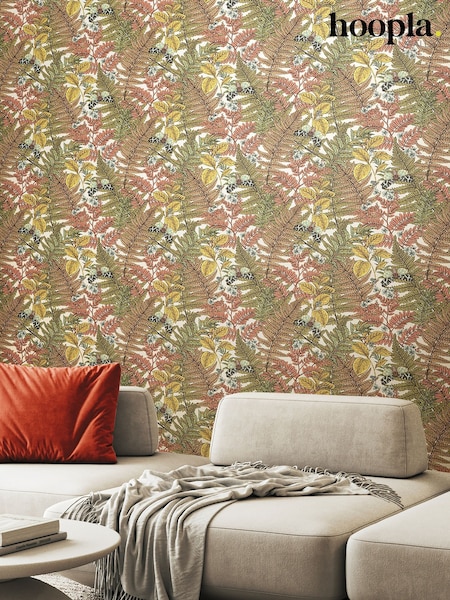 Hoopla Walls Warm Spice Wild Ferns 10M Wallpaper (H44473) | £45