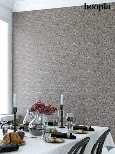 Hoopla Walls Black Ditsy Deco Fan 10M Wallpaper (H44509) | £35