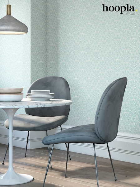 Hoopla Walls Blue Ditsy Deco Fan 10M Wallpaper (H44516) | £35