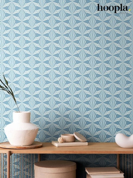 Hoopla Walls Blue Sunray Diamond 10M Wallpaper (H44523) | £40