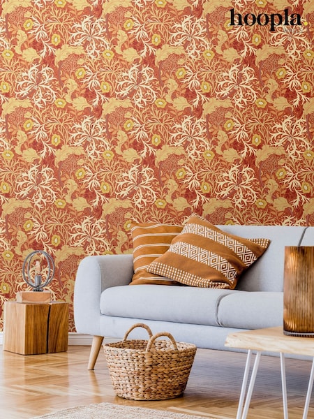 Hoopla Walls Amber Seaweed Garden 10M Wallpaper (H44525) | £45