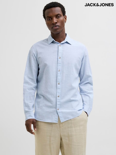 JACK & JONES Blue Long Sleeve Summer Shirt (H44614) | £35