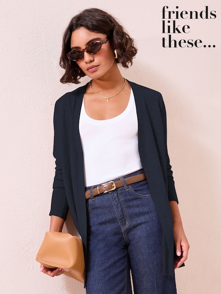 Friends Like These Navy Longline Cardigan (H44757) | £29