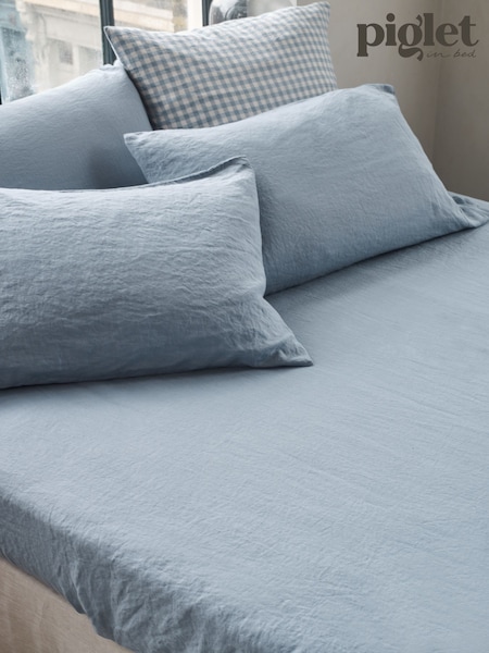 Piglet in Bed Dusk Blue Pillowcase (H44763) | £55