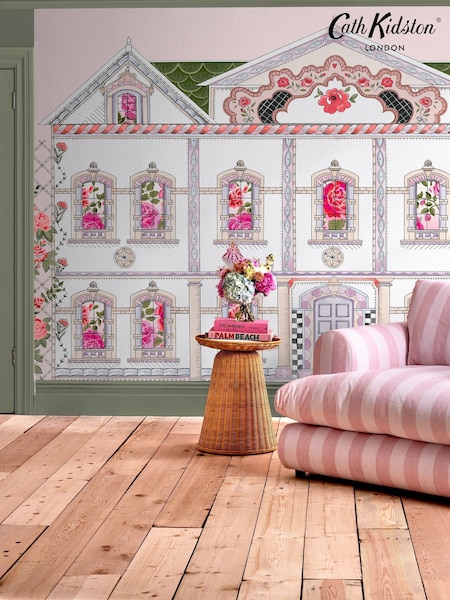 Cath Kidston Pink Doll House Mural 4 x 2.5m (H44777) | £230