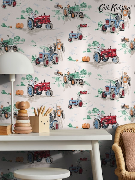 Cath Kidston Multi Tractor 10M Wallpaper (H44780) | £42
