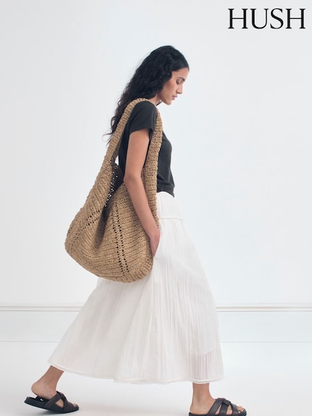 Hush Natural Raffia Oversized Tote Bag (H44943) | £90