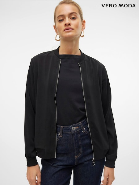 VERO MODA Black Lightweight Bomber Jacket (H44960) | £35