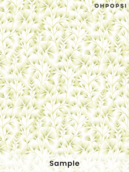 Ohpopsi Green Cream Arabella A4 Wallpaper Sample (H45021) | £1