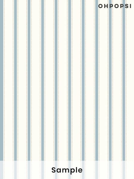 Ohpopsi Sky Ticking Stripe A4 Sample Wallpaper (H45028) | £1