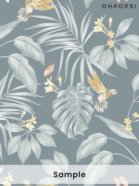 Ohpopsi Petrol Hummingbird A4 Sample Wallpaper (H45032) | £1