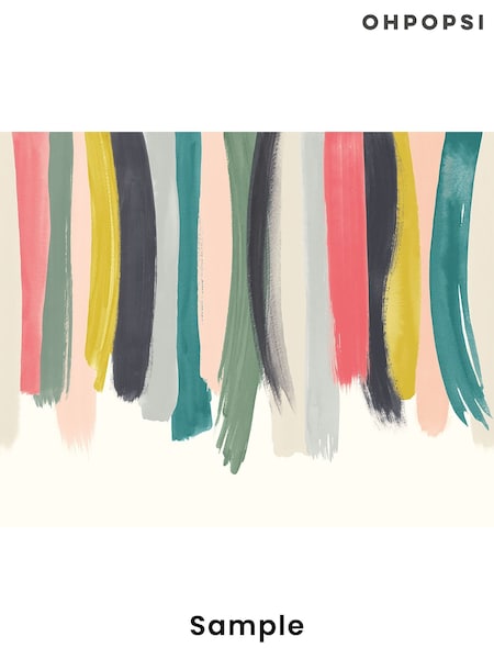 Ohpopsi Spruce and Blush Kujenga A4 Wallpaper Sample (H45044) | £1