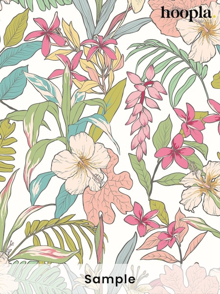 Hoopla Walls Apple  Rose Oasis A4 Wallpaper Sample (H45076) | £1