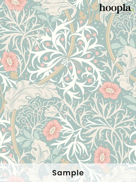 Hoopla Walls Seafoam Seaweed Garden A4 Wallpaper Sample (H45091) | £1