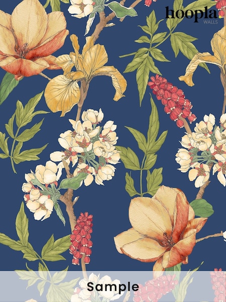 Hoopla Walls Ginger Ink Orchid Bloom A4 Wallpaper Sample (H45102) | £1