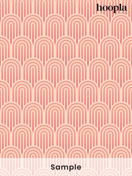 Hoopla Walls Blush Pink Retro Arch A4 Wallpaper Sample (H45112) | £1