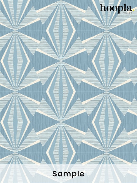 Hoopla Walls Blue Sunray Diamond A4 Wallpaper Sample (H45115) | £1