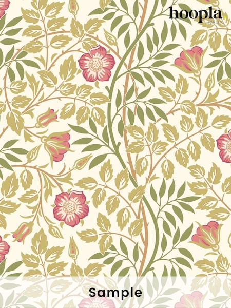 Hoopla Walls Rose Pink Rosehip Trial A4 Wallpaper Sample (H45116) | £1