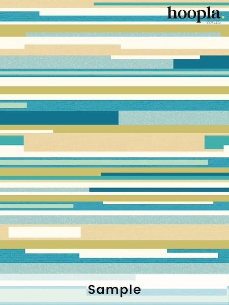 Hoopla Walls Teal Blue Building Blocks A4 Wallpaper Sample (H45120) | £1