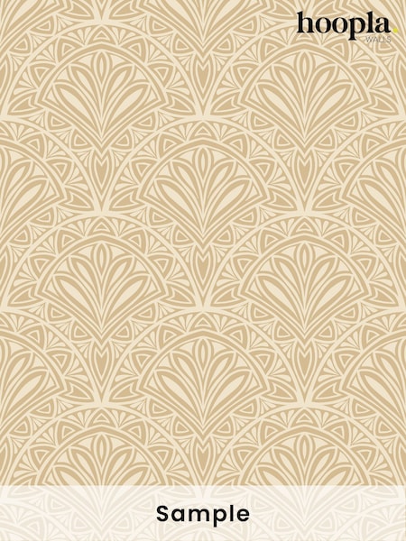 Hoopla Walls Gold Ditsy Deco Fan A4 Wallpaper Sample (H45122) | £1