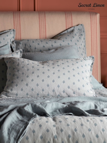 Secret Linen Store Teal Talia Pillowcase (H45158) | £17