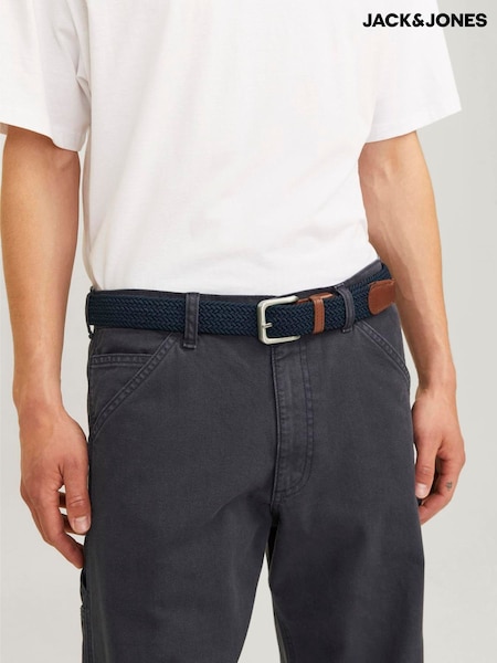 JACK & JONES Blue Woven Belt (H45176) | £20