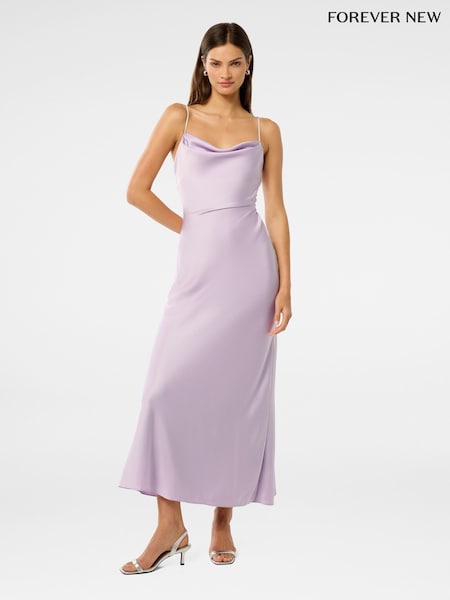 Forever New Purple Mia Satin Maxi Dress (H45244) | £120