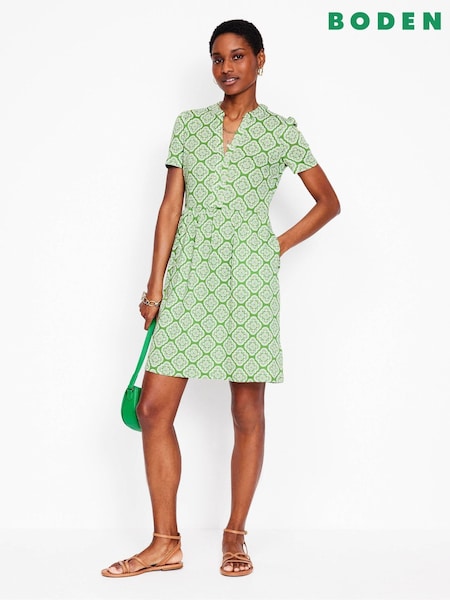 Boden Green Naomi Short Sleeve Dress (H45314) | £66