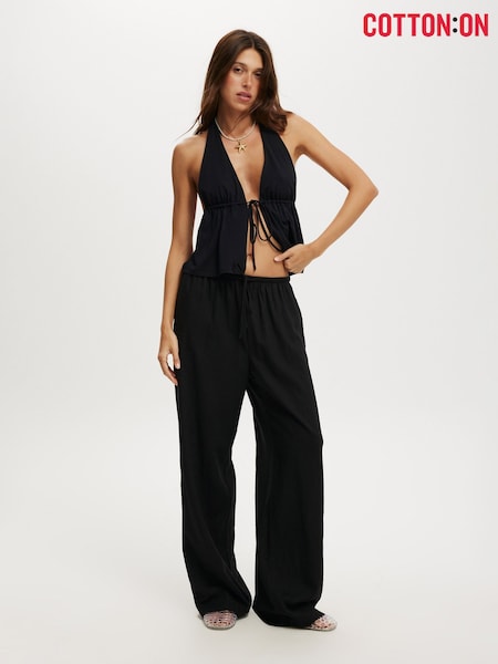 Cotton On Black Haven Wide Leg Trousers (H45422) | £30
