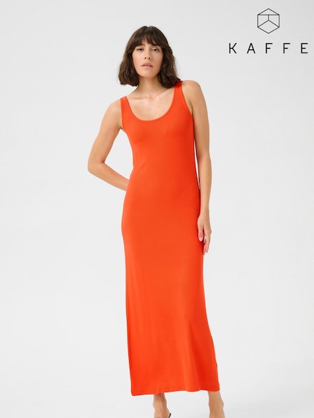 Kaffe Red KAcarmin Sleeveless Jersey Maxi Dress (H45451) | £55