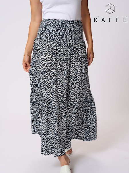 Kaffe Blue KAmaxi A-Line Smock Maxi Skirt (H45467) | £60