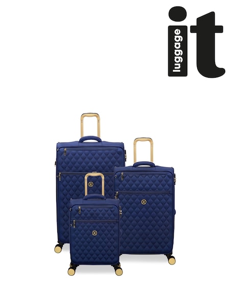 IT Luggage Blue Glimmering Expandable Suitcase Set with TSA Lock 3 Piece (H45818) | £210