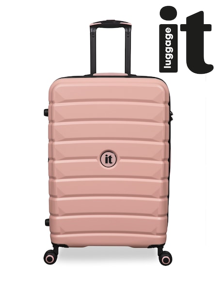 IT Luggage Medium Pink Divert Expandable Suitcase with TSA Lock (H45823) | £65