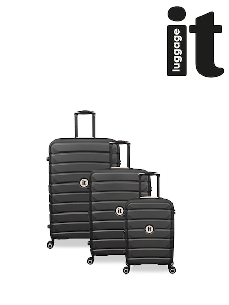 IT Luggage Grey Divert Expandable Suitcase Set with TSA Lock 3 Piece (H45824) | £200