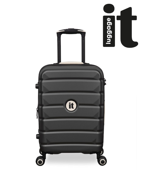 IT Luggage Grey Divert Expandable Cabin Suitcase with TSA Lock (H45832) | £55