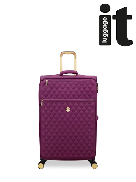 IT Luggage Large Purple Glimmering Expandable Suitcase with TSA Lock (H45838) | £80